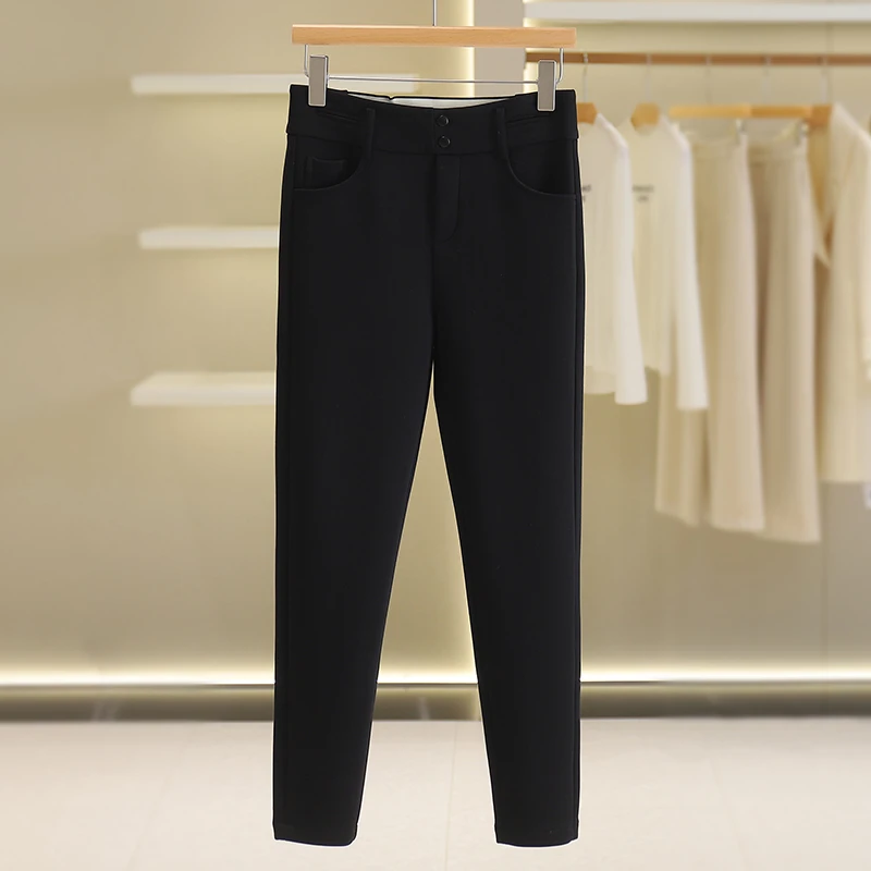 【伍莎-香系列】通勤高腰显瘦小脚裤百搭休闲裤冬装#BXG48K005