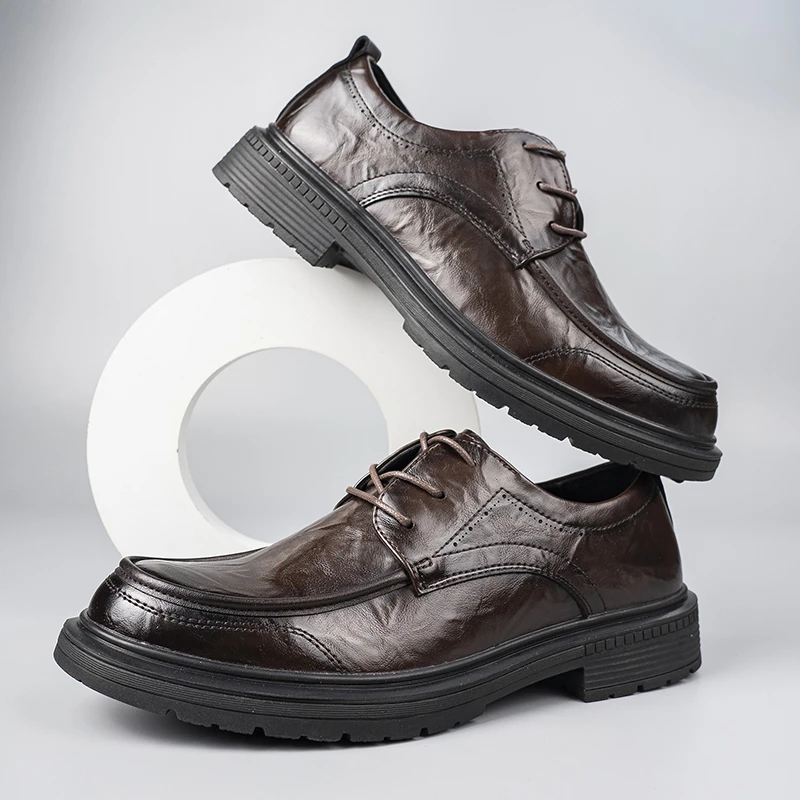 爆款男士商务休闲皮鞋英伦风透气软皮潮流百搭正装新郎男鞋85510