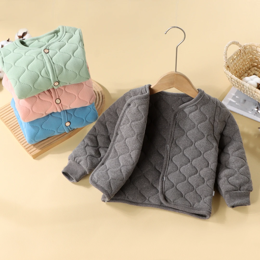 【洋气校服神器】儿童保暖上衣秋冬三层夹棉内穿外套宝宝秋冬季