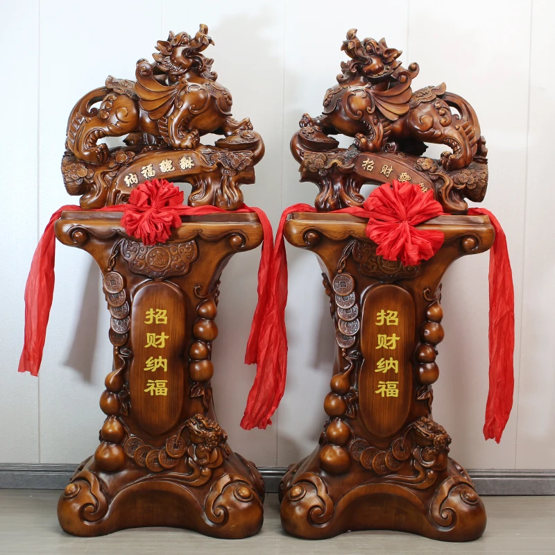 貔貅摆件金蟾一对招财落地工艺品客厅办公室装饰公司乔迁开业礼品