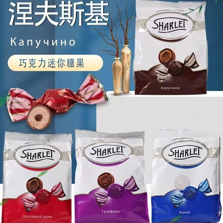 俄罗斯进口涅夫斯基脆皮夹心糖可可脂巧克力球