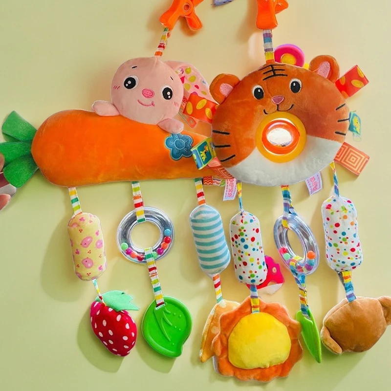 床头铃床挂摇铃推车上婴儿挂件风铃宝宝车载汽车悬挂毛绒安抚玩具
