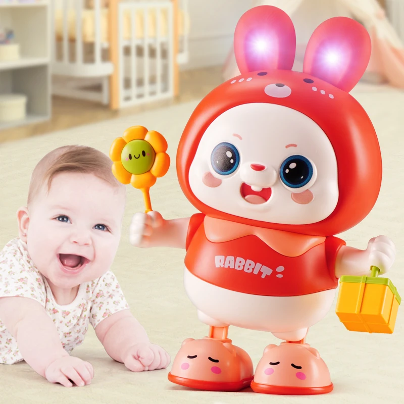 婴儿抬头训练习玩具0一1岁儿童会唱歌跳舞的小宝宝抬头训练玩具