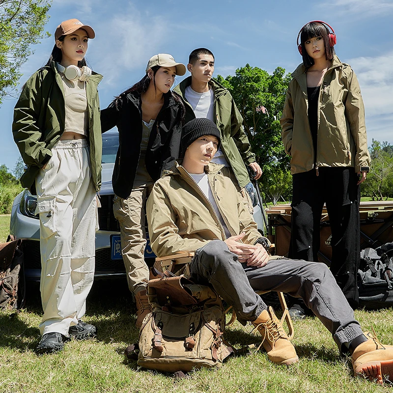 2024平替好物户外冲锋衣防水夹克男运动休闲大码男装秋季外套