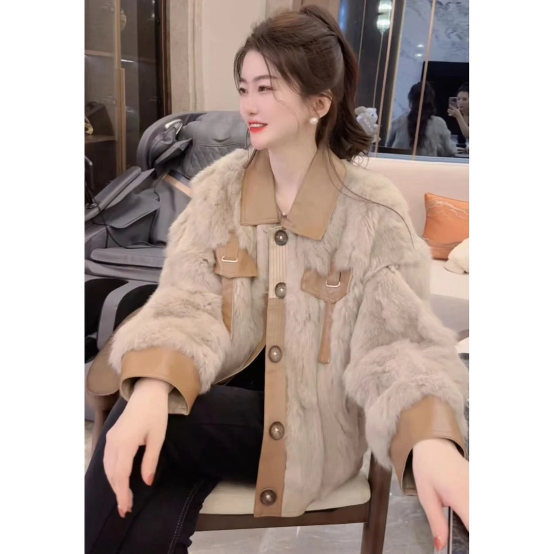 『母女款Q』时尚重工百搭款拼接休闲气质秋冬外套098