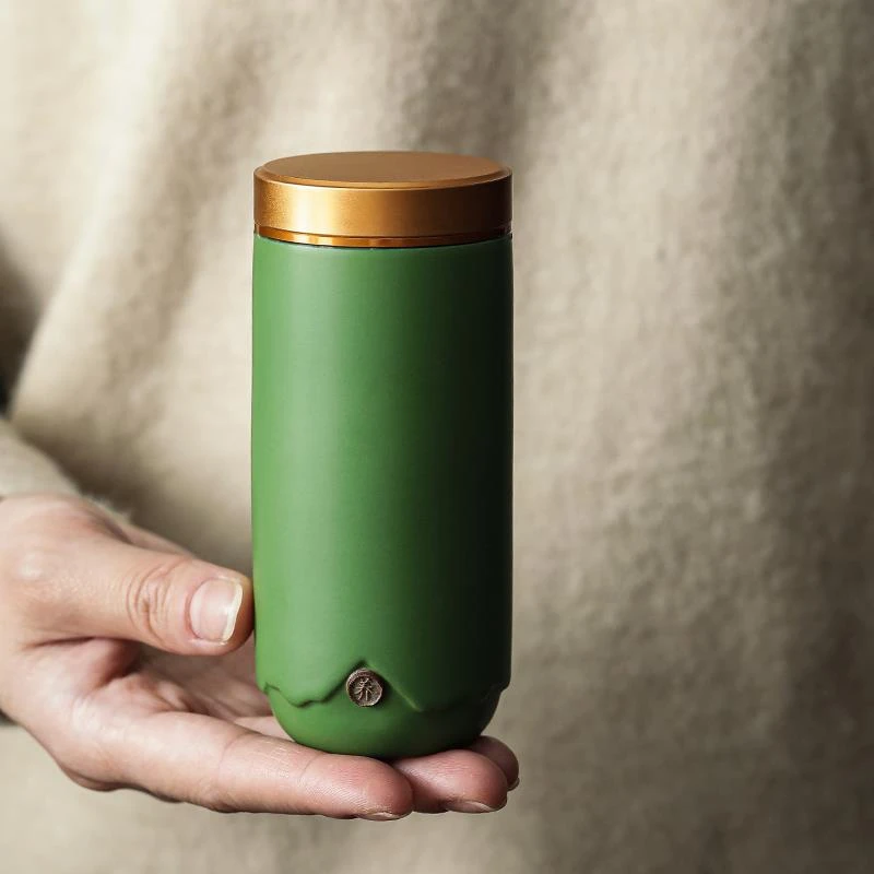 物姿陶瓷茶叶罐大小号家用密封罐便携茶叶储存罐防潮茶仓茶罐定制