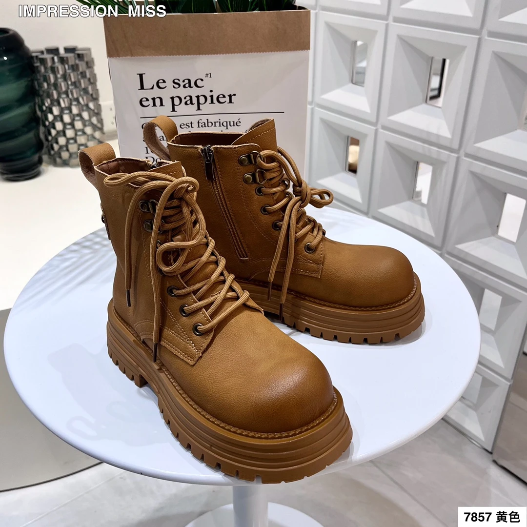 （7857）时尚百搭罗马靴短筒靴