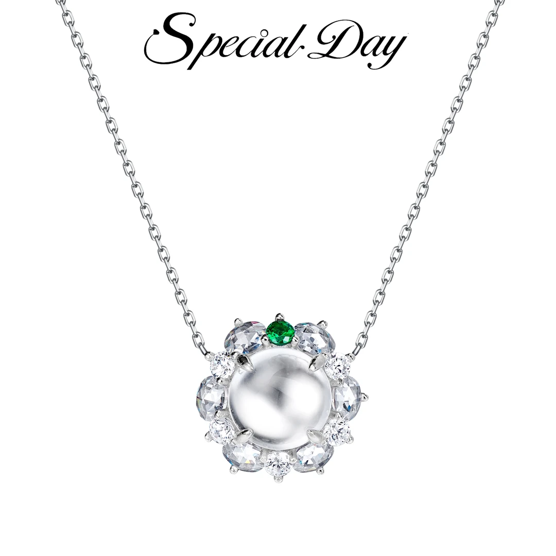 石英质玉蛋面吊坠项链zj89552