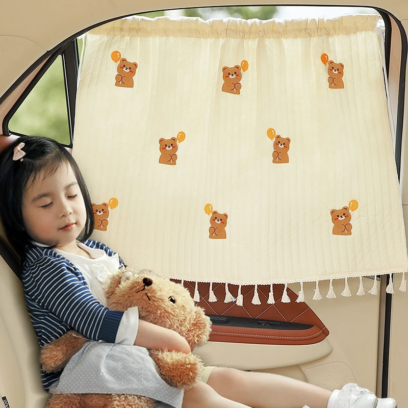汽车遮阳帘防晒隔热吸盘式车载侧窗窗帘婴儿宝宝车内遮光隐私车帘