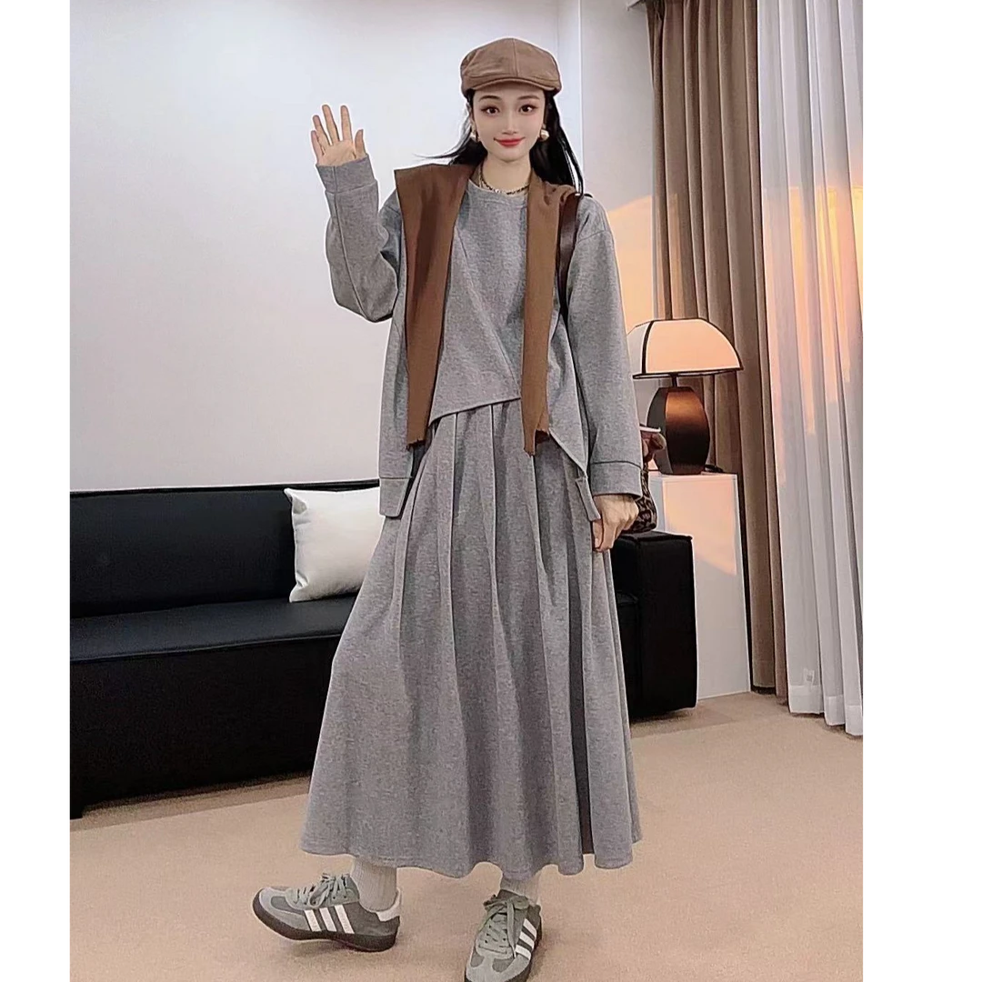 2024秋冬加厚慵懒感显瘦洋气减龄套装925