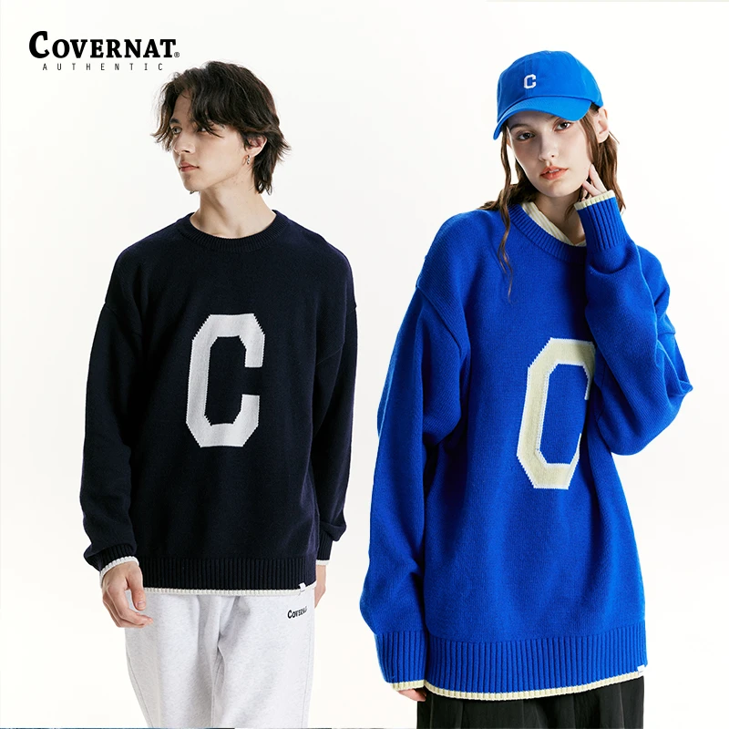COVERNAT新品情侣款无帽套头时尚简约运动针织百搭毛衣CO2303KT05