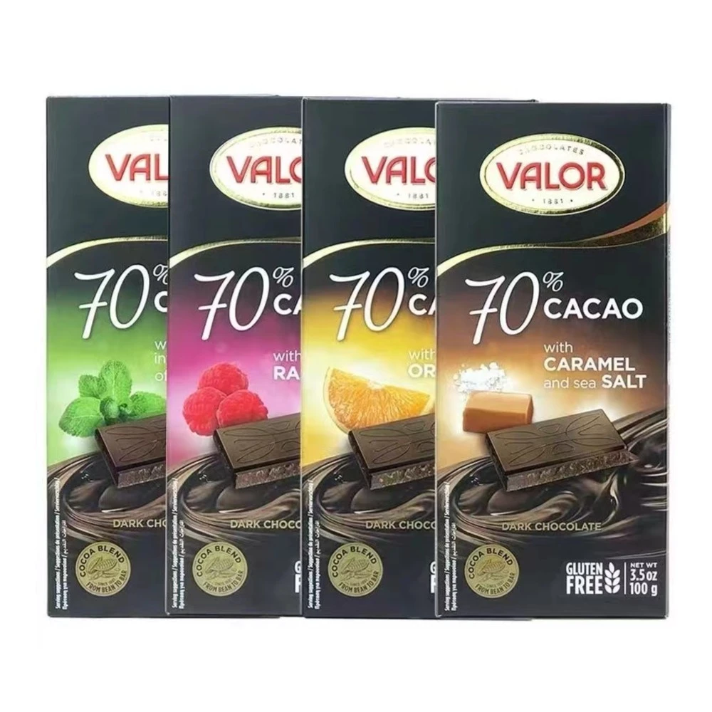 【3块】VALOR橙子/树莓/薄荷/焦糖盐味巧克力排块保质期至24年2月27
