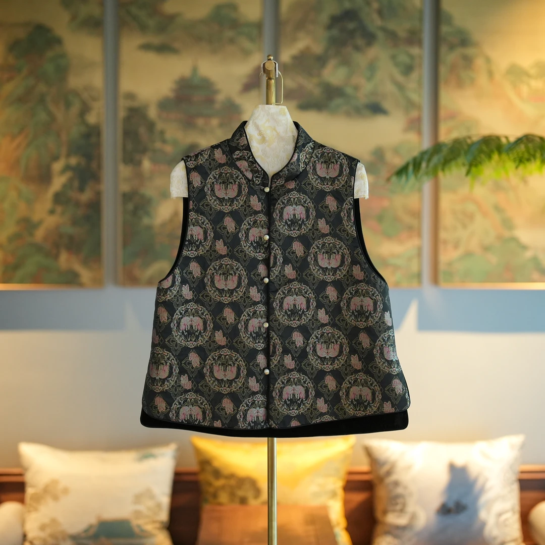 蓝大【疏影】新中式国风马甲7349