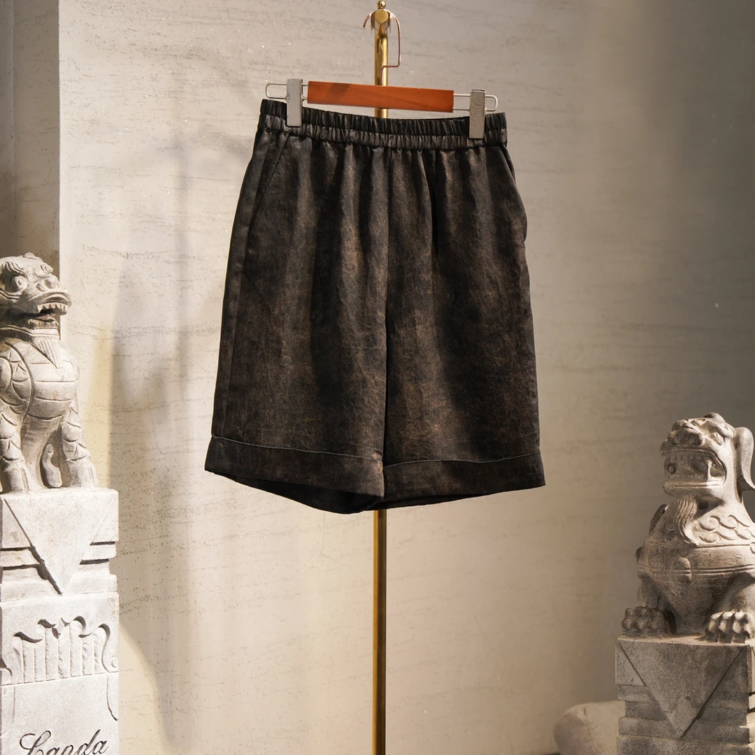 蓝大【素雅】桑蚕丝短裤6097百搭夏季时尚