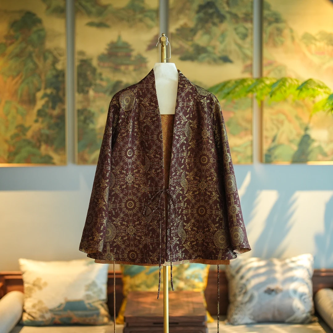 蓝大【初尘】桑蚕丝流苏外套7221