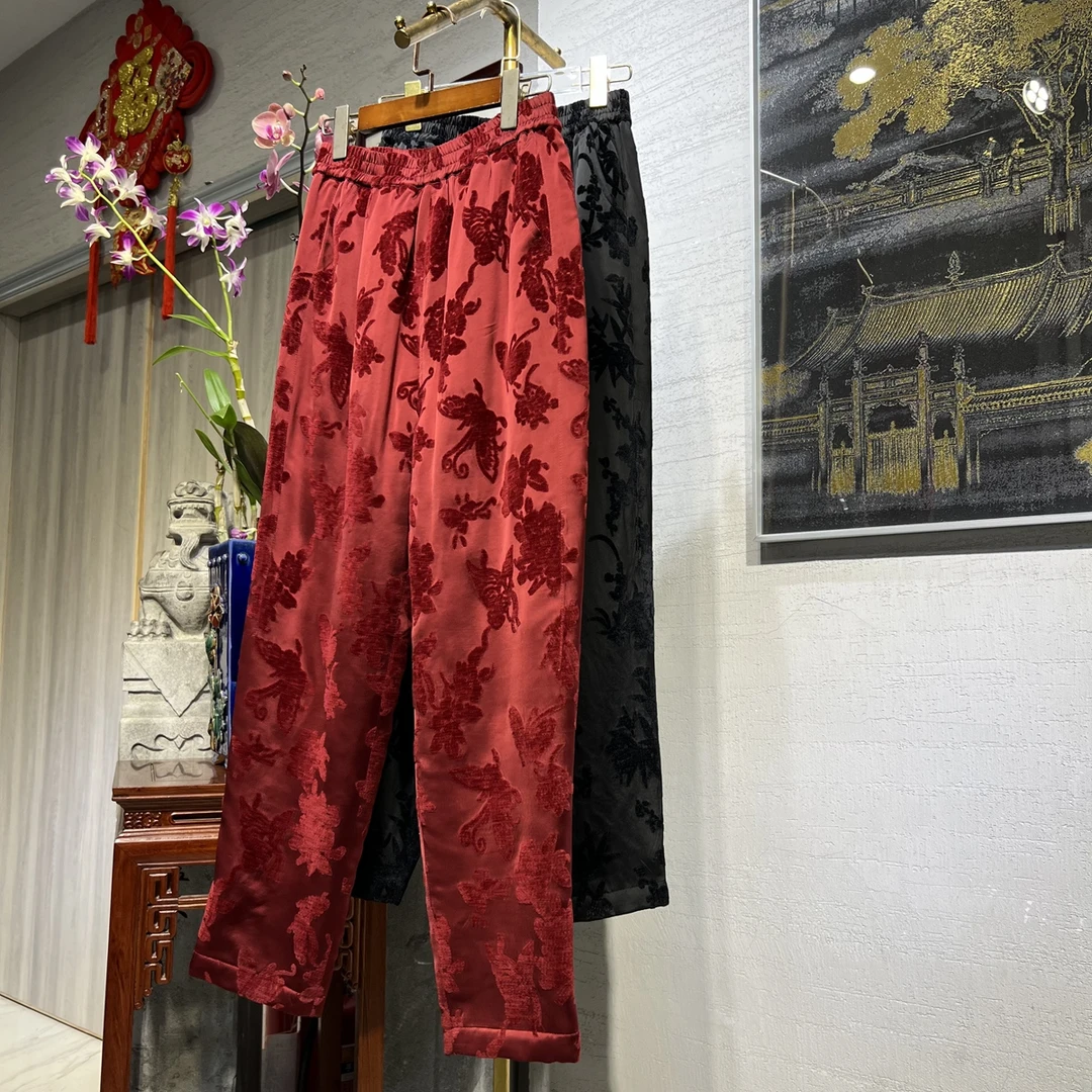 蓝大【听泉】新中式国风加棉休闲裤7152/7153