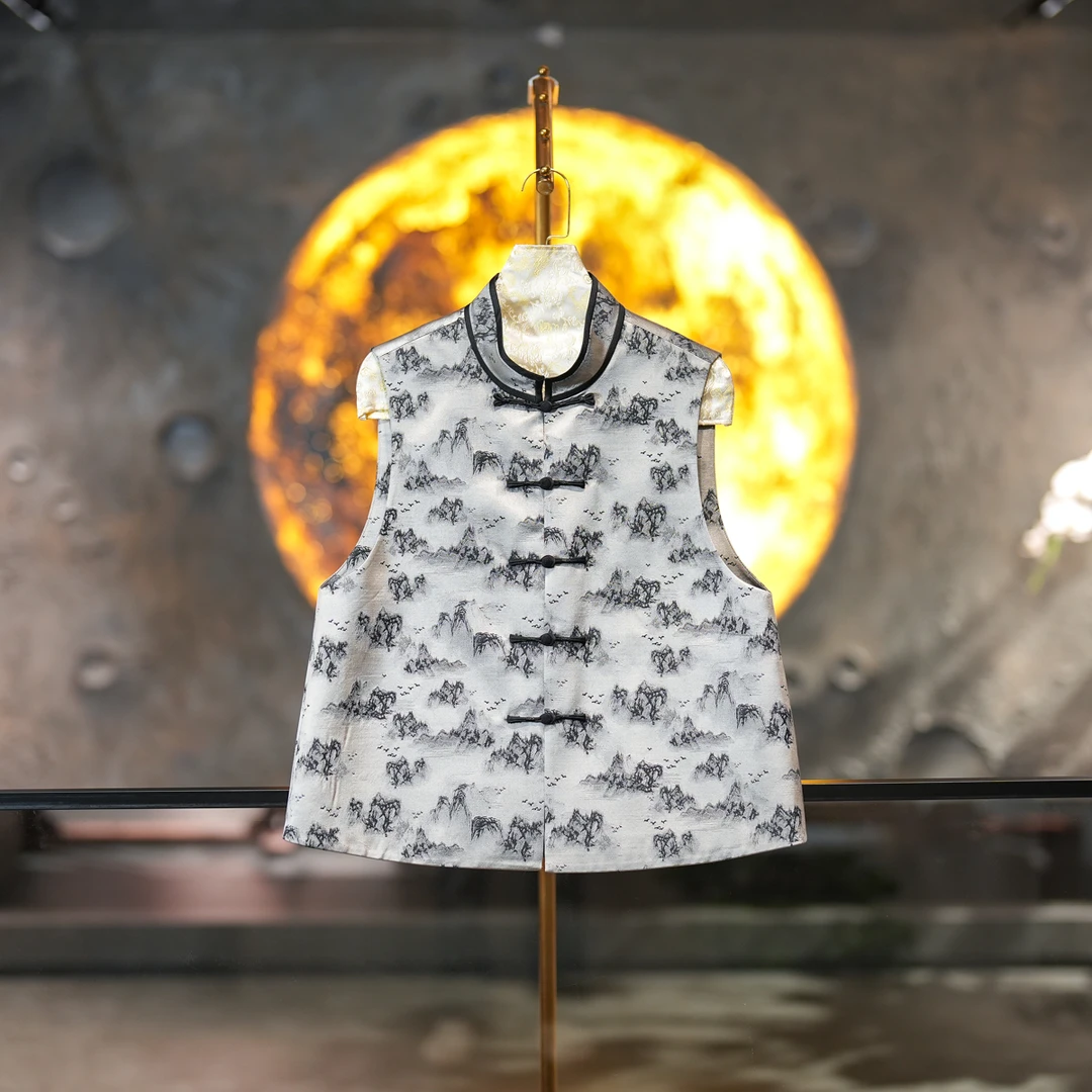 蓝大【立卓】新中式桑蚕丝马甲7032