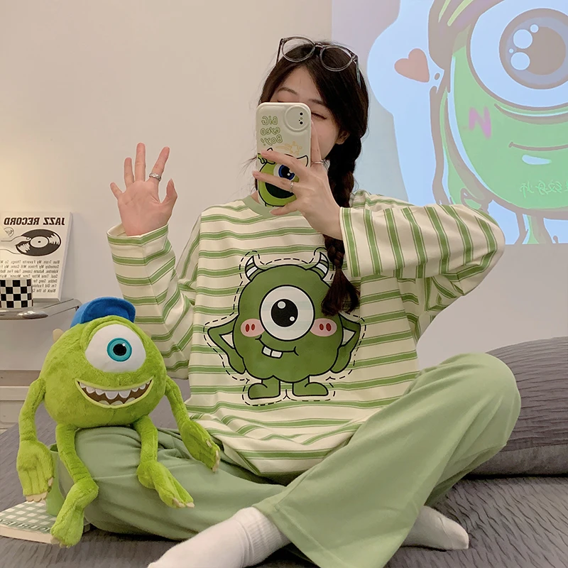 2025款秋冬新款长裤长裤女款可爱休闲可外穿家居服套装80003