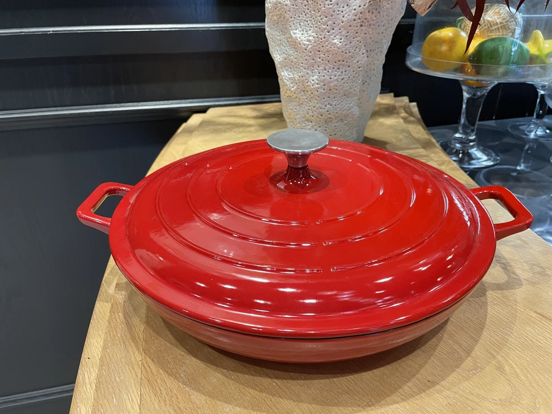 30厘米海鲜锅 铸铁珐琅锅 高货外贸单