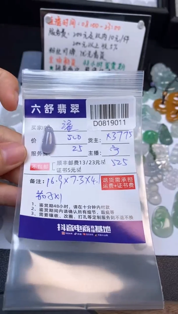 【闪购商品】翡翠吊坠(不含链)未镶嵌D0819011