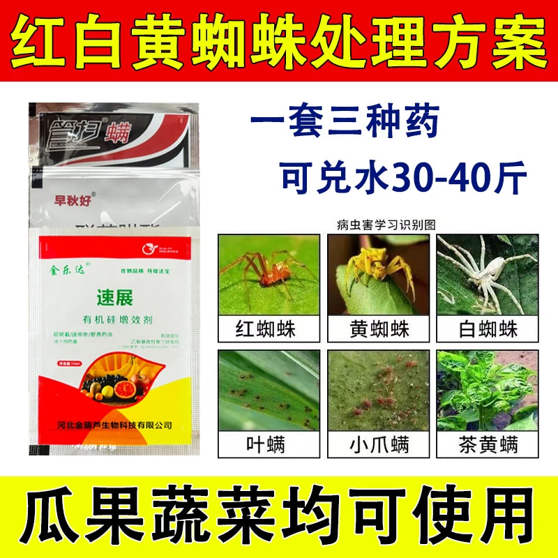 柑橘梨树果树花卉月季蔬菜红白蜘蛛黄蜘蛛茶黄螨专用杀虫剂