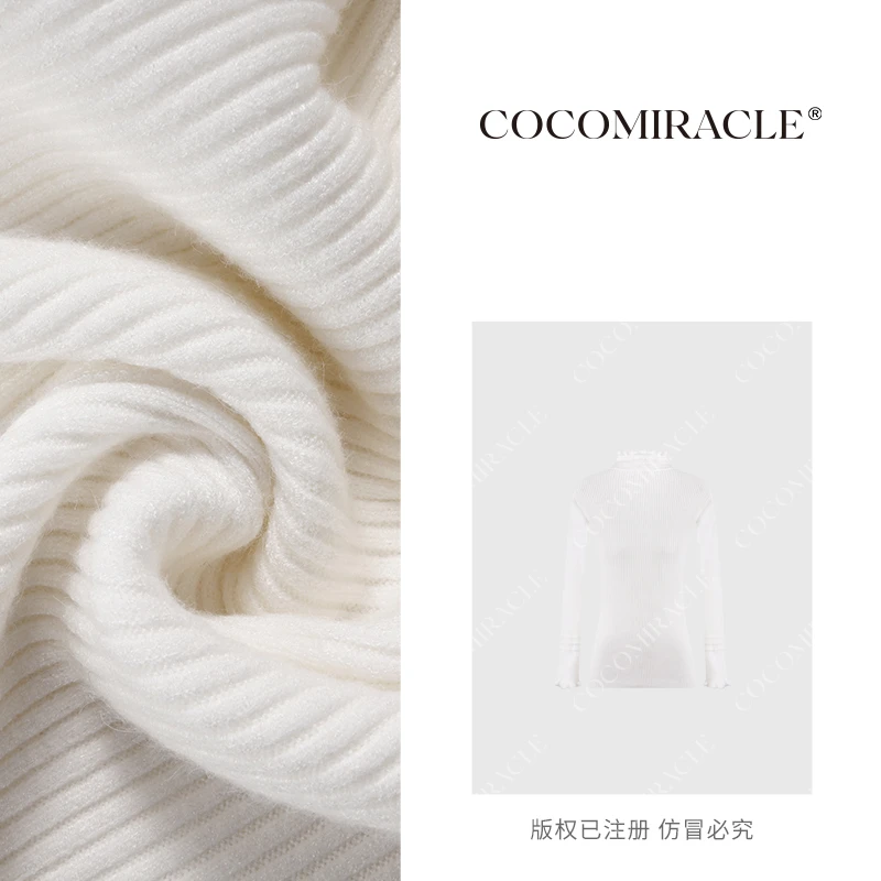 董小姐【温柔曼珠】秋季新款木耳边半高领修身打底上衣WL6SY978