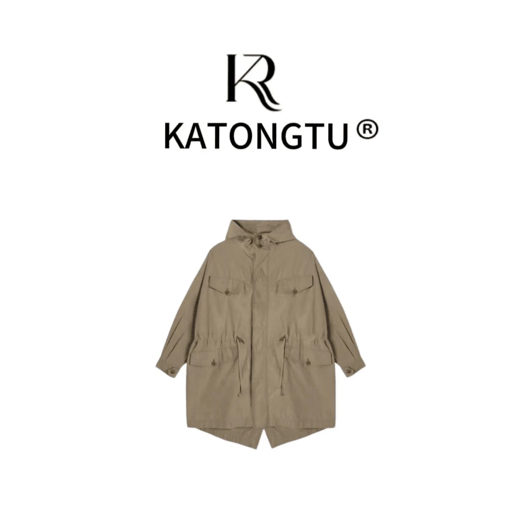 KATONGTU/卡通兔【轻量风度】100%棉秋季时尚连帽收腰风衣  YN24092