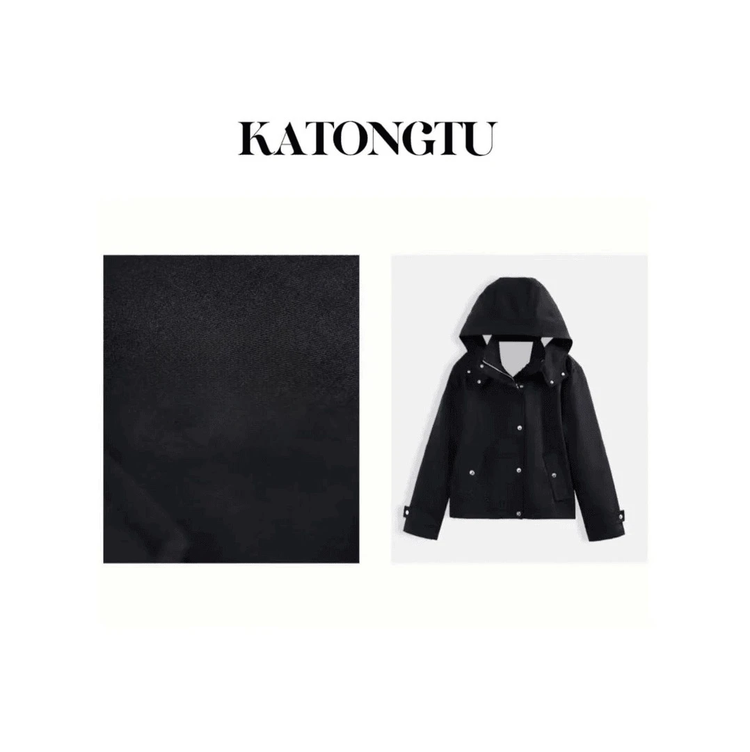 KATONGTU 【蜜蜂甜心】 2023秋冬时尚百搭休闲风衣外套    SF062YN