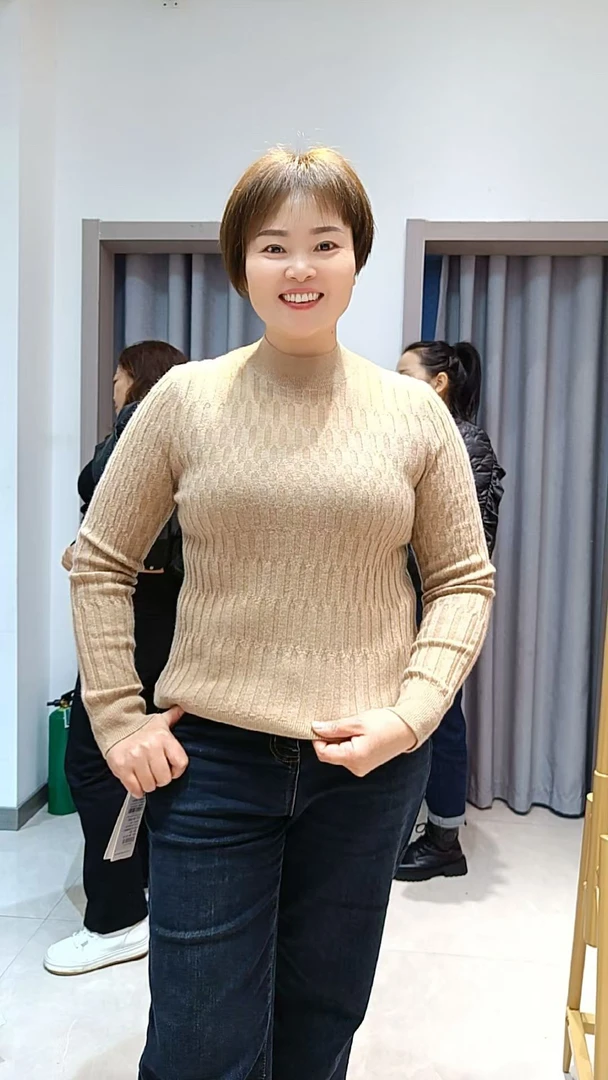 时尚暗纹毛衫6280