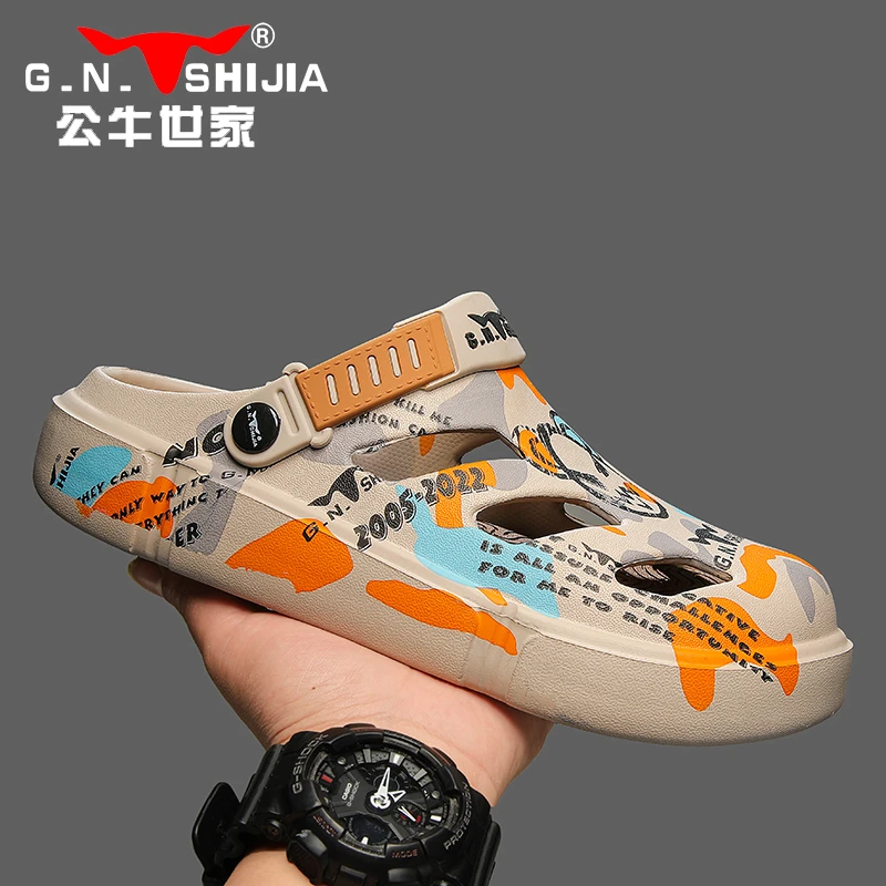 公牛世家男鞋舒适时尚休闲2024夏季新款男士户外软底潮鞋高能感