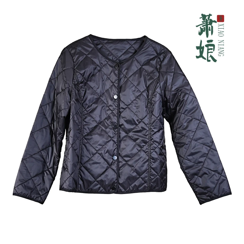 萧娘【暖于情】新中式秋冬保暖休闲时尚短款女士百搭桑蚕丝棉服2275