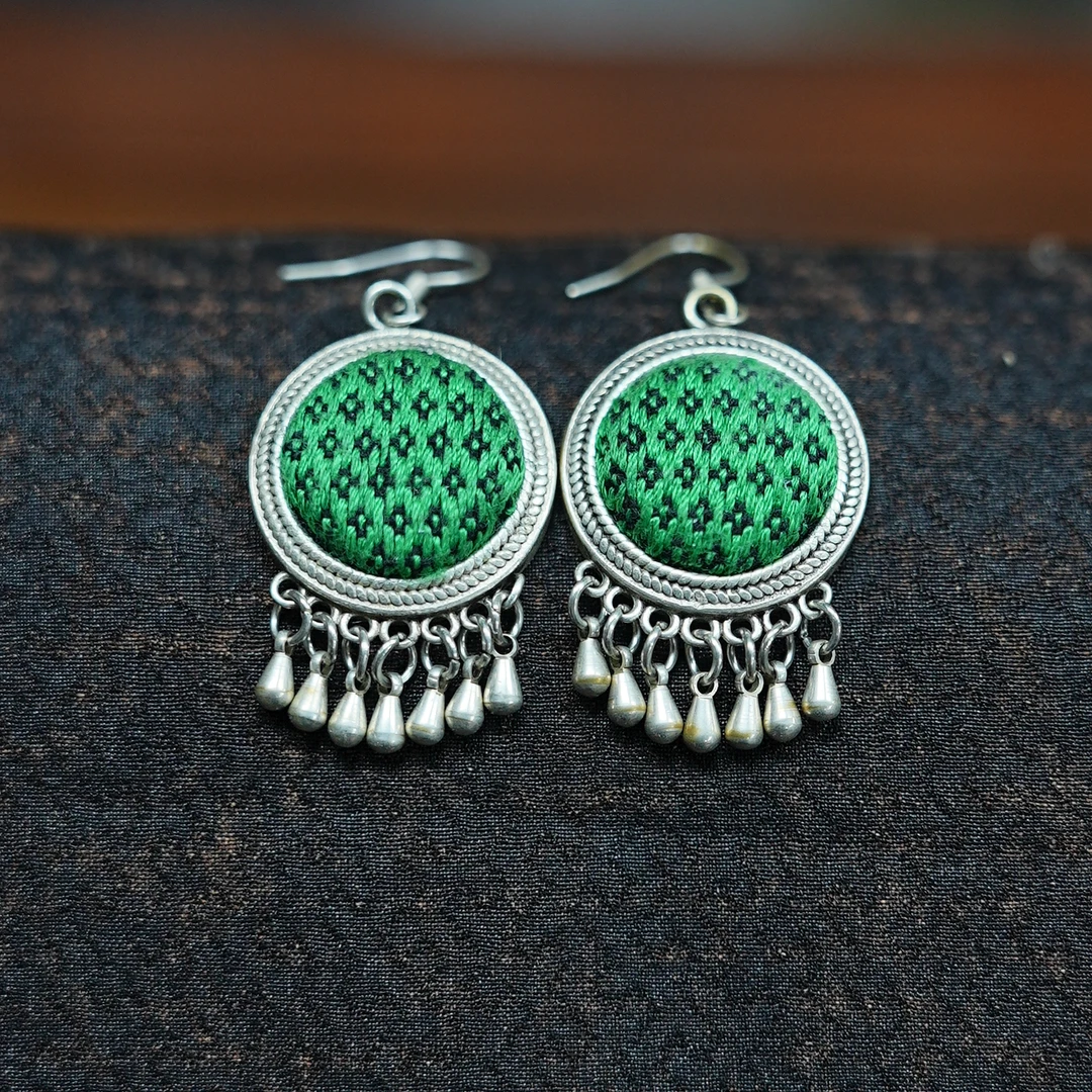 非金属布艺耳饰 萧娘【耳饰】百搭纯手工耳环民族风手作中国风1241