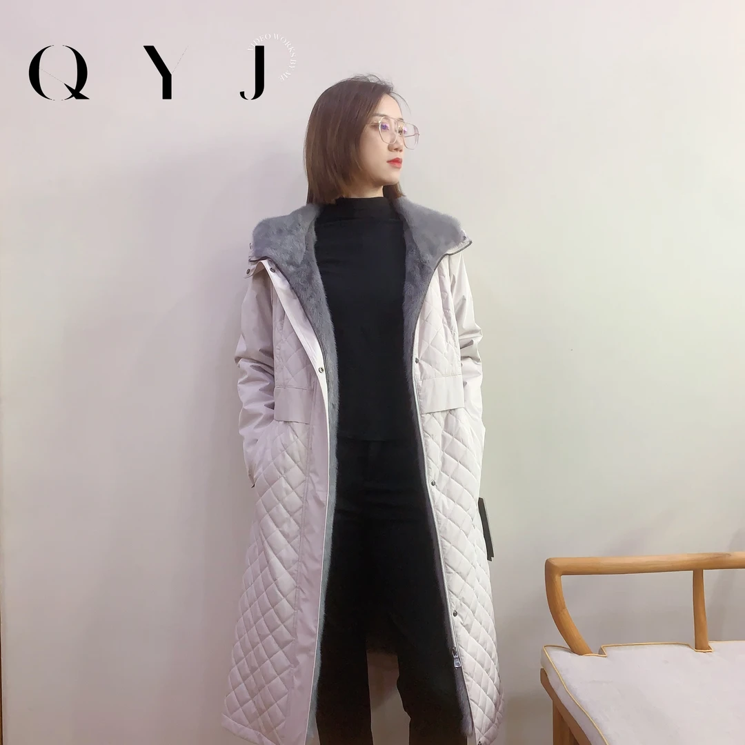 【QYJ水貂派克】整貂内胆可脱卸长款派克服