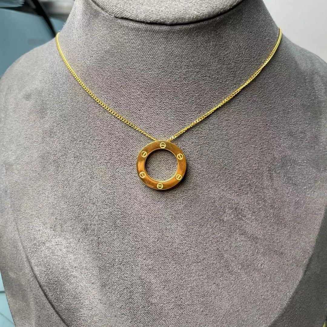 足金999 大饼套链