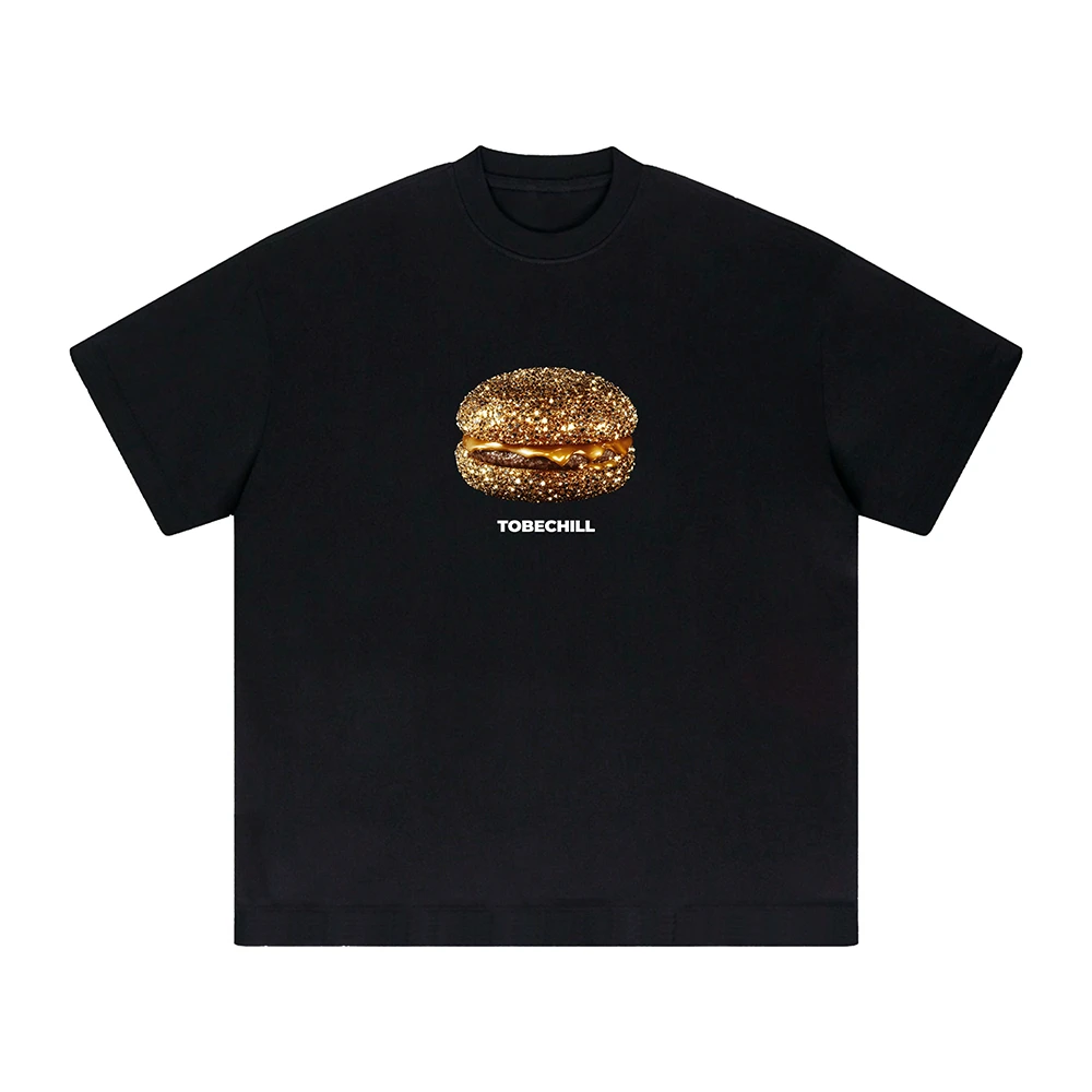 原创钻石汉堡 TOBECHILL 新世代恶趣味vintage印花百搭T恤休闲