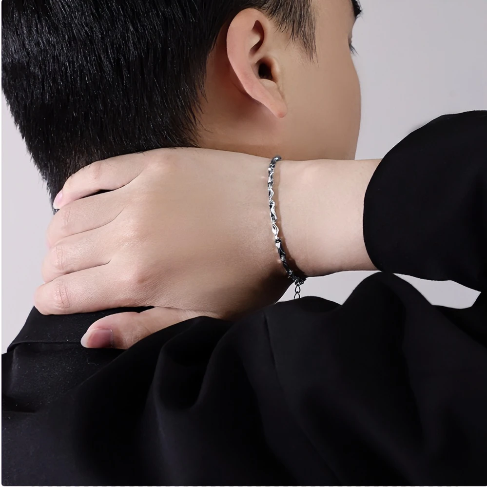 925银手链 S925元宝小众男高级感潮流时尚简约个性ins饰品