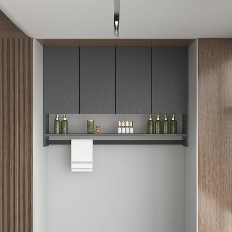 六代蜂窝铝吊柜阳台洗衣机柜组合定制滚筒洗衣机带搓板洗衣池台盆