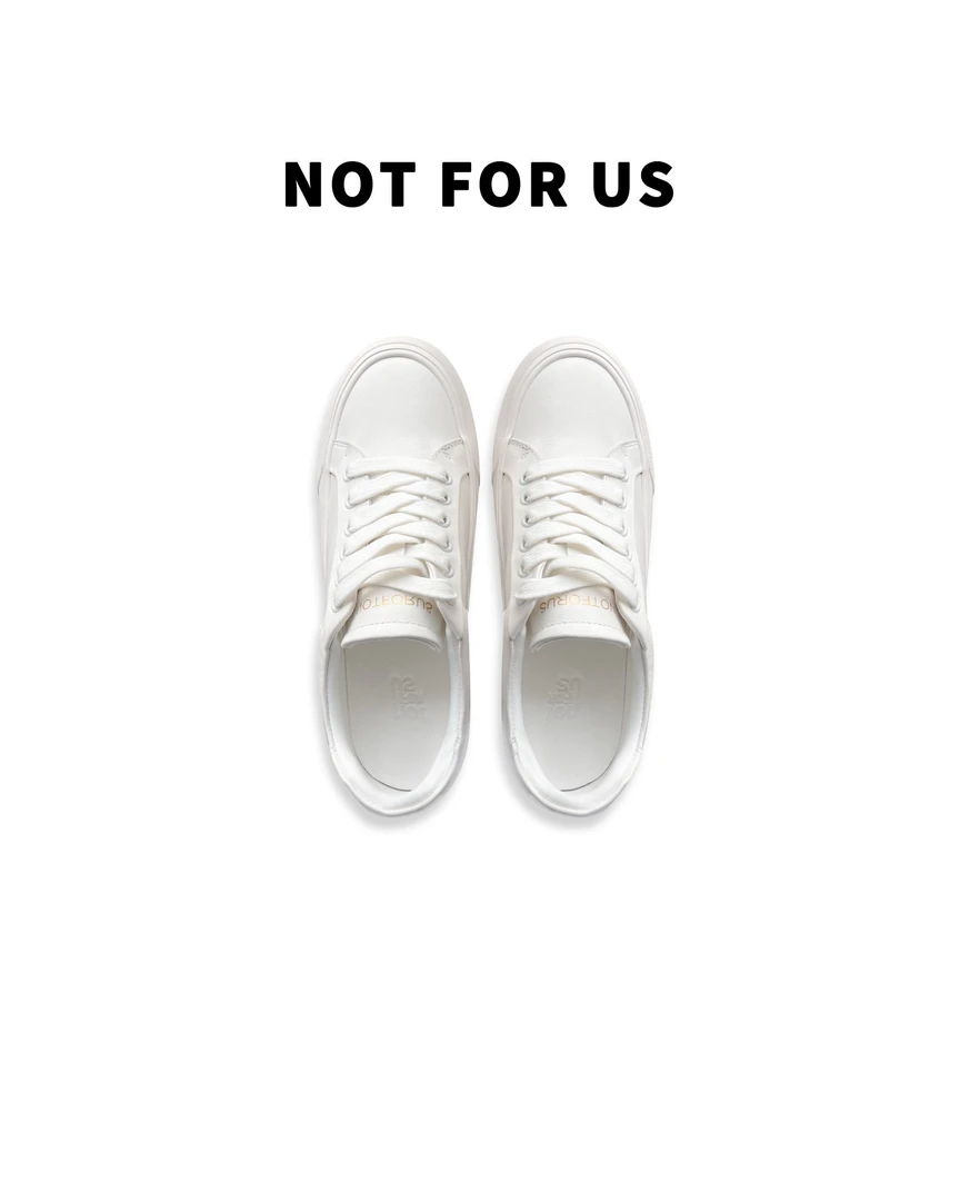 NOT FOR US春款新品女鞋白色厚底板鞋运动鞋休闲鞋