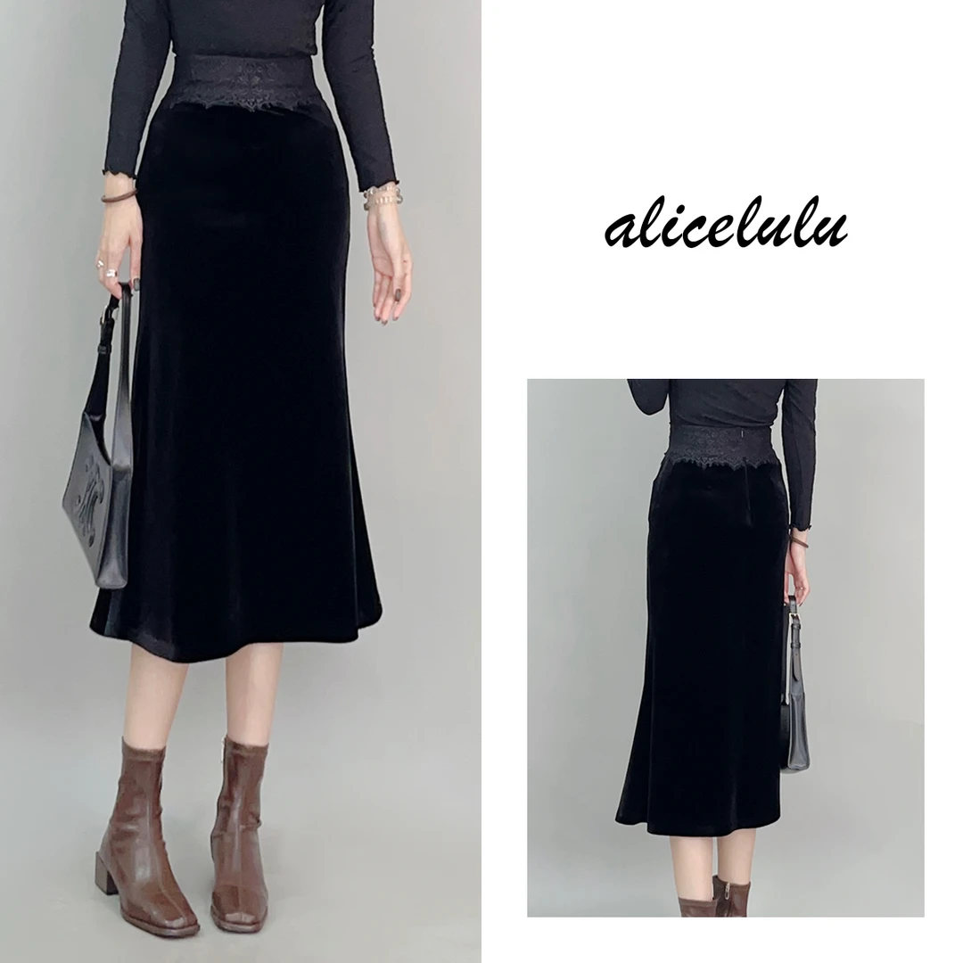 2 ALICE “美人鱼”半身裙 浪漫鱼尾 蕾丝丝绒 S621951J