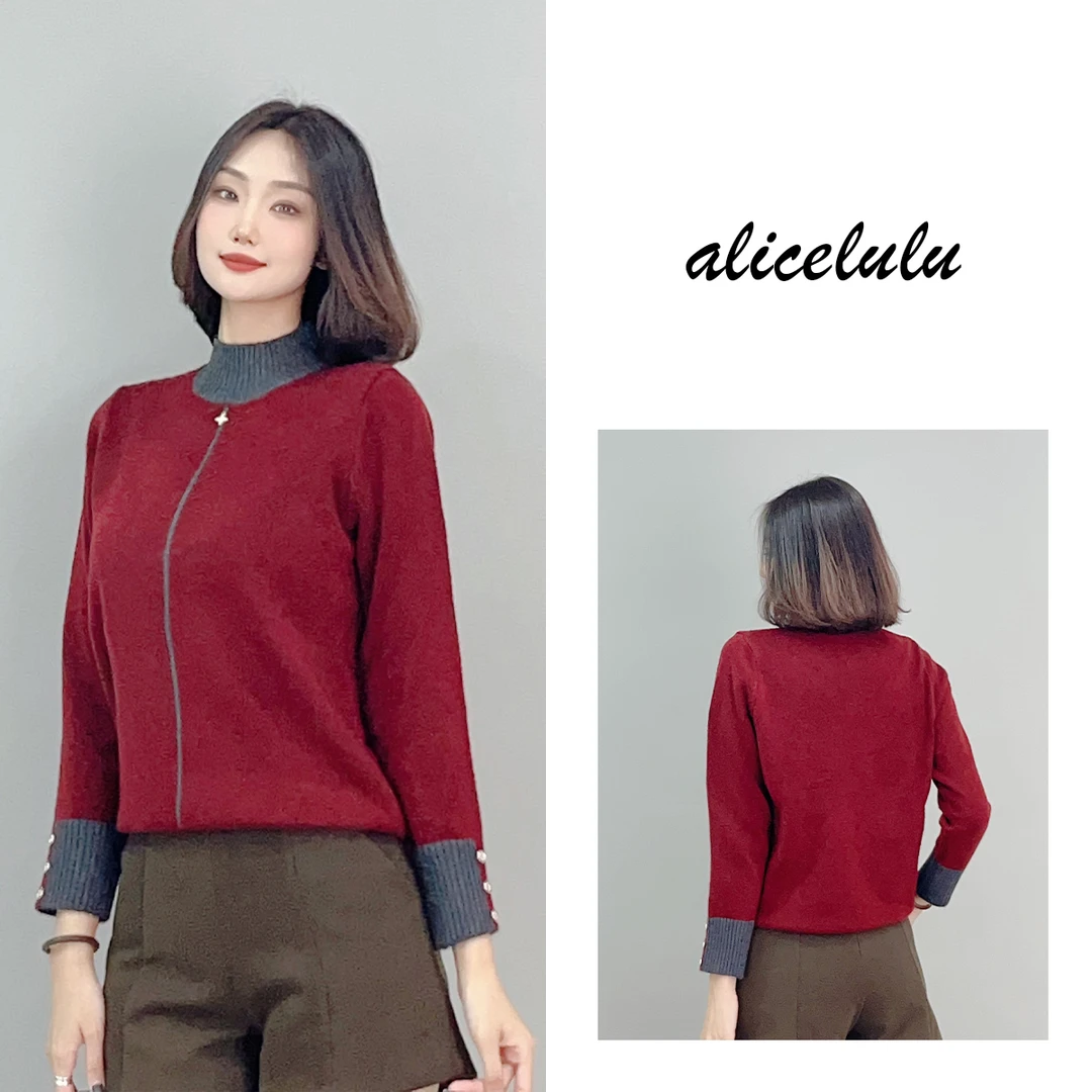 2 ALICE “中轴线”毛衣 时髦拼色 柔糯细软 S2141118U