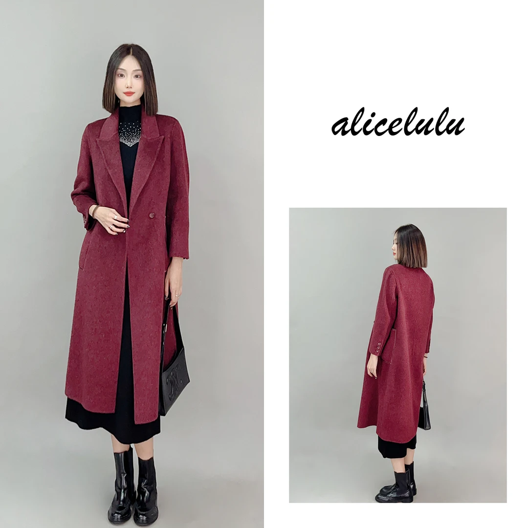 3 ALICE “红到发紫”毛呢大衣 气质显白 戗驳领 S2140769Tr