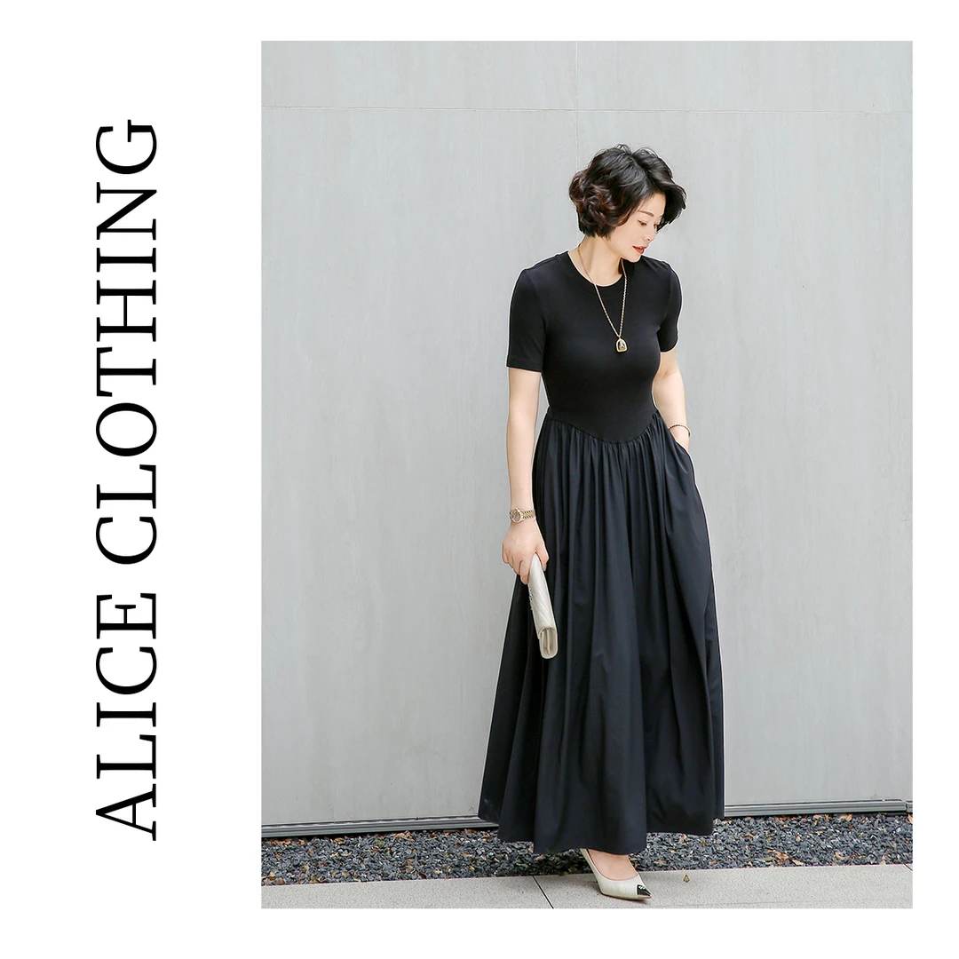 1【ALICE “芭蕾舞者”拼接连衣裙】弹力显瘦 灵动顺滑 280016T