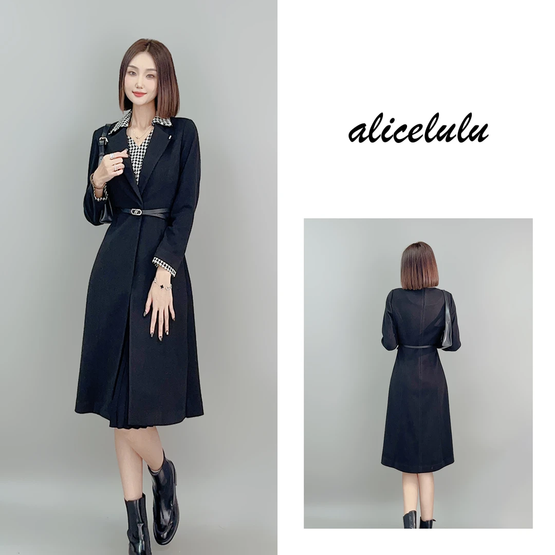 3 ALICE “永恒千鸟”连衣裙 设计拼接 优雅层次 S2141370W