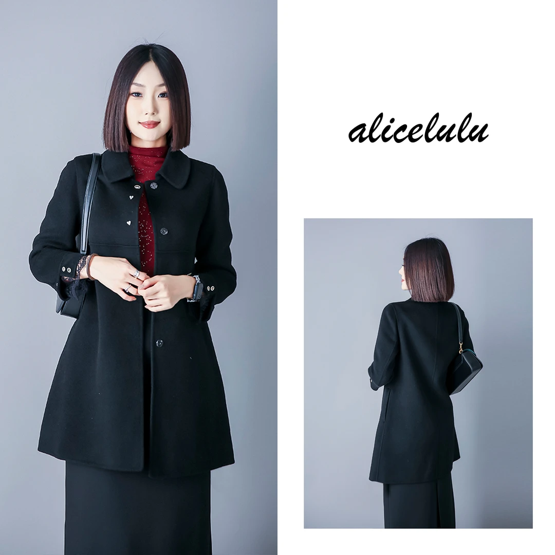 2 ALICE “事成添色”毛呢大衣 柔糯羊毛 优雅蕾丝 S2139733Kr