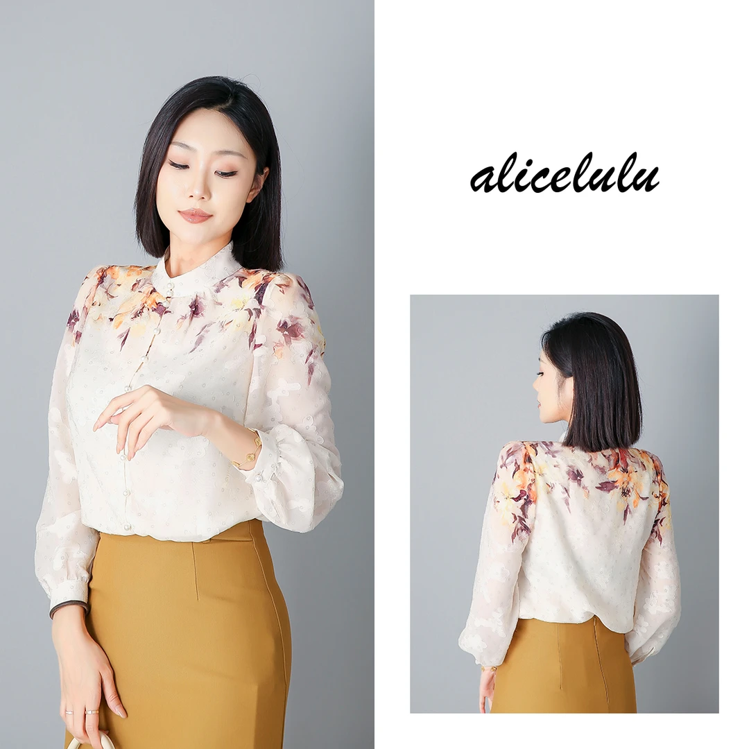 2 ALICE “繁花满肩”衬衫 优雅剪花 柔光钉珠 S2138975E