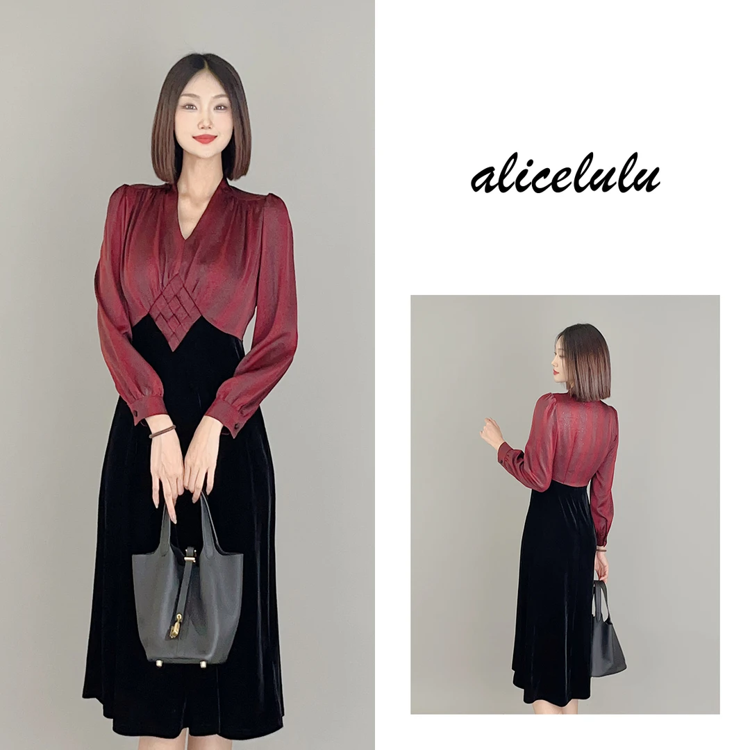 1 ALICE “流光织梦”连衣裙 手工编织 优雅拼接 S2140170W