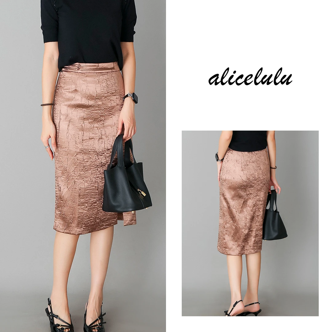 6 ALICE “晨曦之光”半身裙 国风雅韵 柔光缎感 S621633T