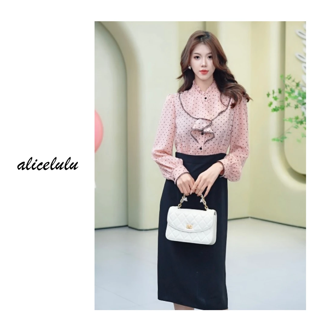 3 ALICE “法式甜心”连衣裙 优雅波点 浪漫花边 S1034143J