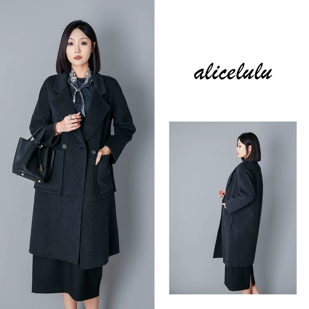 2 ALICE “澳洲风云”毛呢大衣 柔糯羊毛 廓形显瘦 S2139069Tr