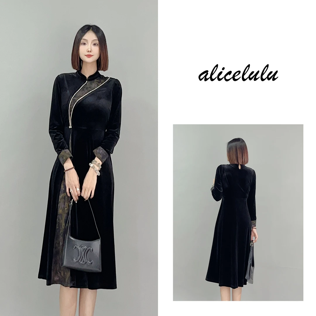 2 ALICE “女主人”连衣裙 国风雅韵 时髦拼接 S2140472J